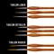 U.S. Art Supply 8 Piece Taklon Detail and Liner Artist Brush Set with Wood Comfort Grip Handles - Art, Detailing, Acrylic, Oil, Watercolor